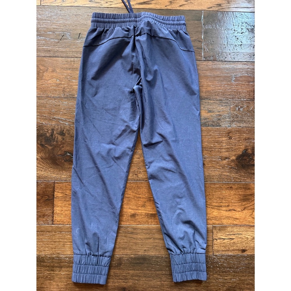 Zyia Active Navy Blue Joggers Women Medium Elastic Waist Smocked Cuff Athleisure